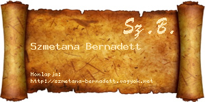 Szmetana Bernadett névjegykártya