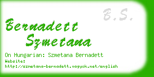 bernadett szmetana business card